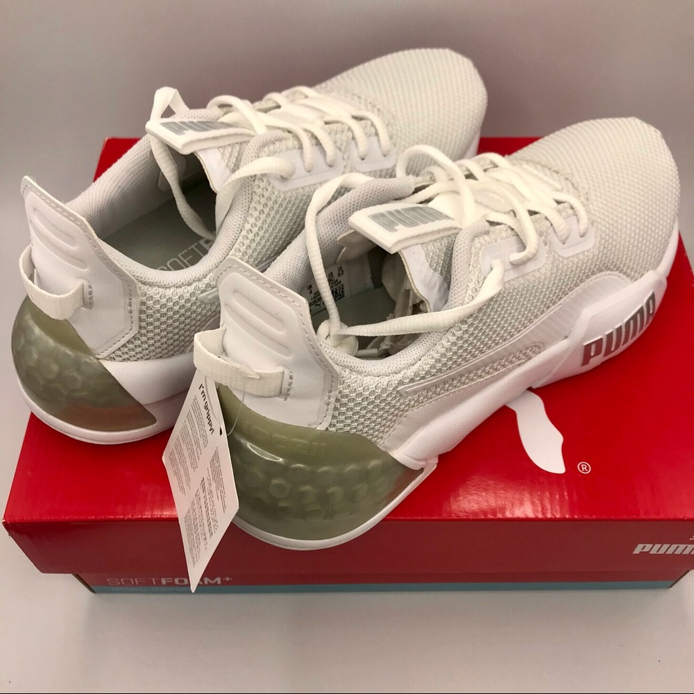 Puma Cell Phase Jr white metallic silver shoe